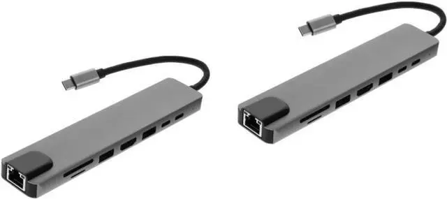 Main image of VILLCASE 2pcs USB c Adapter Laptop Docking Station Type- for Phone Compact USB Converter