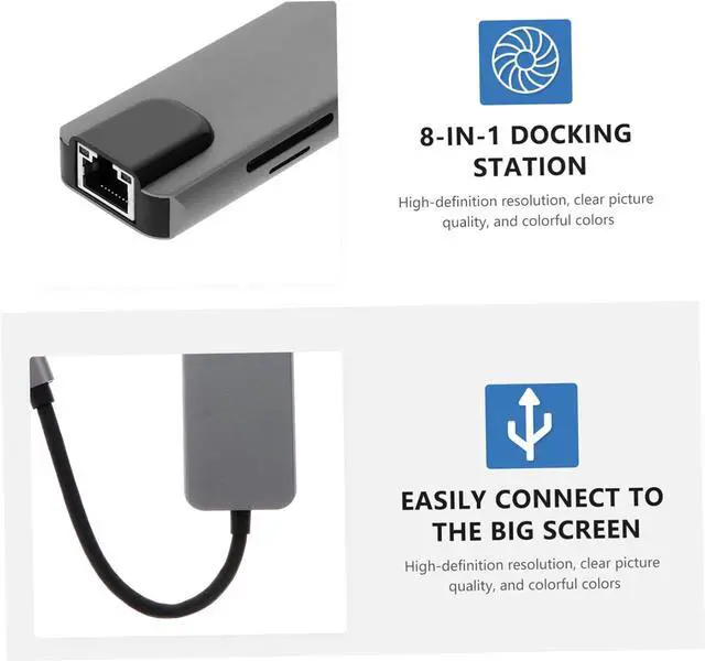 Alt view image 7 of 7 - TEHAUX 3pcs Professional Type-c USB Hub Computer Docking Station USB to c Adapter Laptop Dock Type Adapter