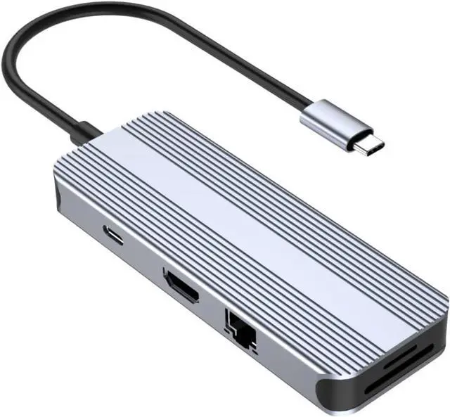 Alt view image 2 of 5 - GXMRHWY 8 in 1 Aluminum USB Hub USB Type C Hub 3 0 Multi Function Adapter