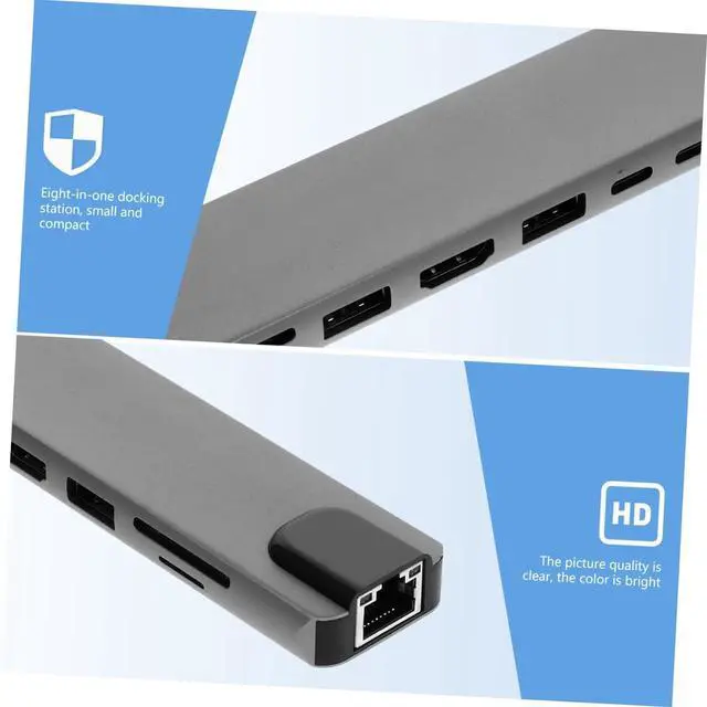 Alt view image 7 of 7 - Operitacx 3pcs Type-c Multifunction USB Hub Adapter Video Output Power Ethernet Compatible Laptops Office and