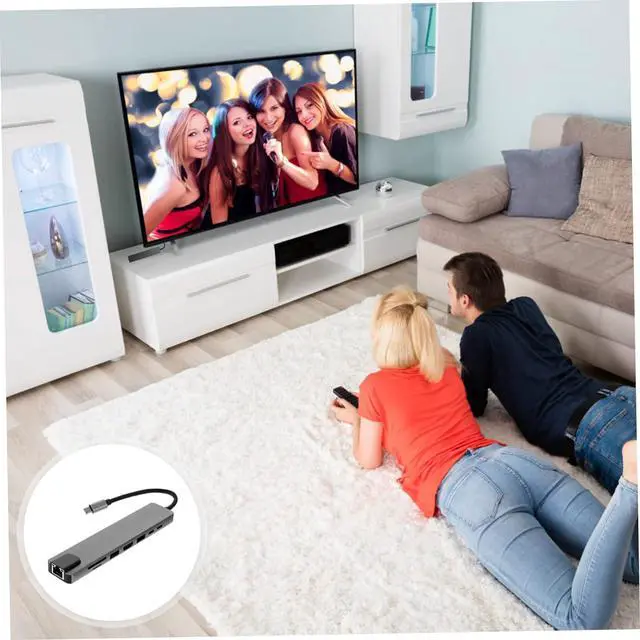 Alt view image 3 of 7 - Operitacx 3pcs Type-c Multifunction USB Hub Adapter Video Output Power Ethernet Compatible Laptops Office and