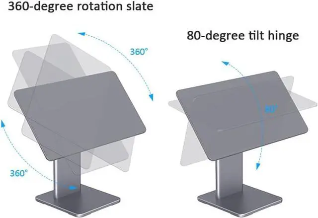Alt view image 2 of 7 - HUIOP 6 in 1 Hub Multifunctional Magnetic Stand for Pro 11-inch for 10.9 inch 360°Rotation 80°Tilt Card Reader 4K@60Hz HD 5Gps USB 60W PD 3.5mm Audio,Magnetic Stand