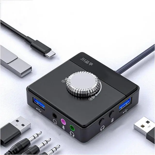 Main image of LTLWSH USB C Hub, USB Multi Port Expander with Sound Card Computer Docking Station 10 in 1 Docking Station USB hub hub Splitter
