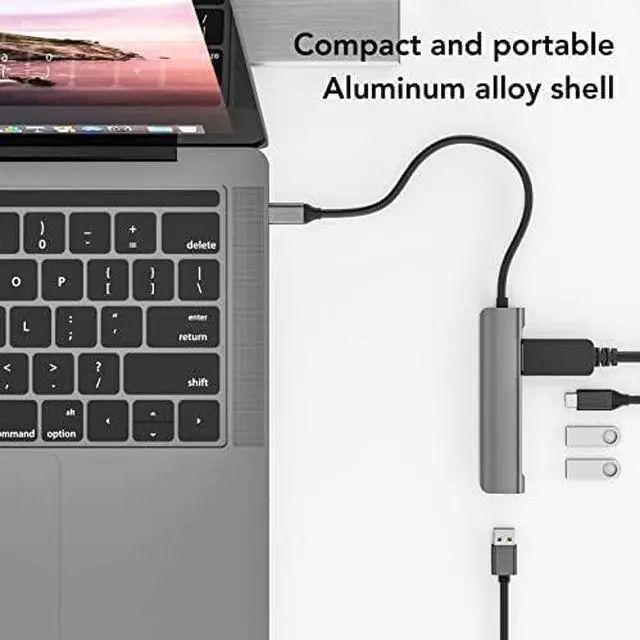 Alt view image 2 of 3 - USB C Docking Station, USB C Hub USB C to 4K 60Hz DisplayPort Adapter, DP, 60w PD Charging Port, 3 X USB2.0 5 in 1 USB C Hub Docking Station for Desktop PC Laptop