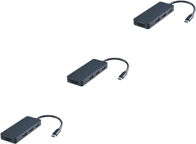 Main image of Hemobllo 3pcs USB Hub Type-c Ports and Micro Memory Card Interface for PC Connectors to USB