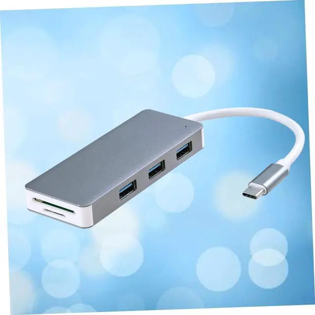 Alt view image 6 of 7 - Hemobllo 3pcs Type- Card Reader with USB Ports Micro Interface for Laptops Compact Design for Space Grey