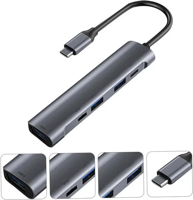 Alt view image 2 of 7 - Mikikit 2pcs USB Hub Type c Adapter Splitter for Computer Accessories Portable Data Hub Multiple Ports for