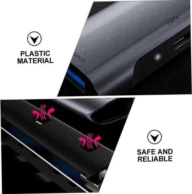 Alt view image 6 of 7 - Mikikit 2pcs USB Hub Type c Adapter Splitter for Computer Accessories Portable Data Hub Multiple Ports for