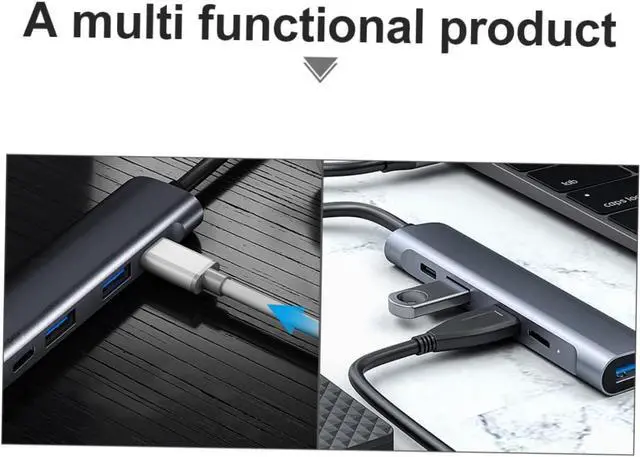 Alt view image 7 of 7 - Mikikit 2pcs USB Hub Type c Adapter Splitter for Computer Accessories Portable Data Hub Multiple Ports for