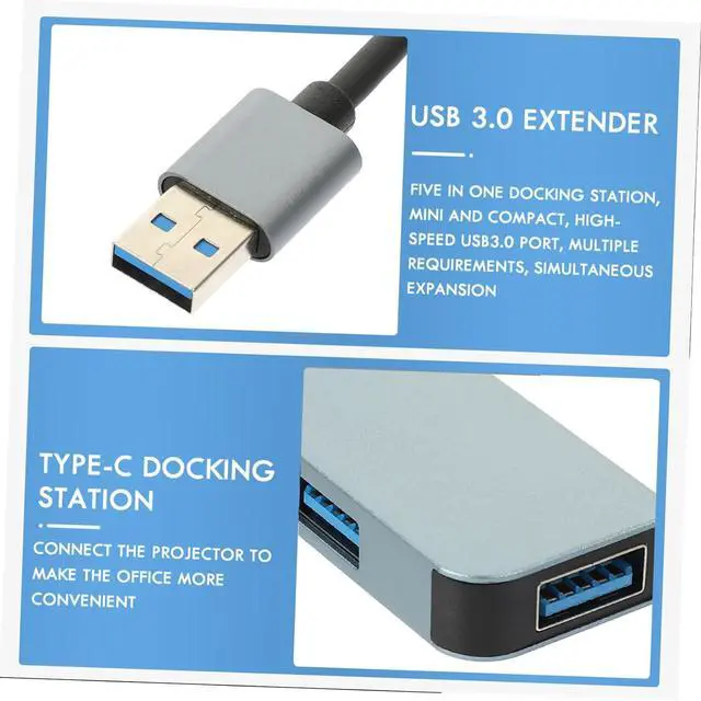 Alt view image 6 of 7 - Mikikit Pcs Port Multi USB Hub Splitter for Laptop USB Adapter Lightweight Aluminum Design