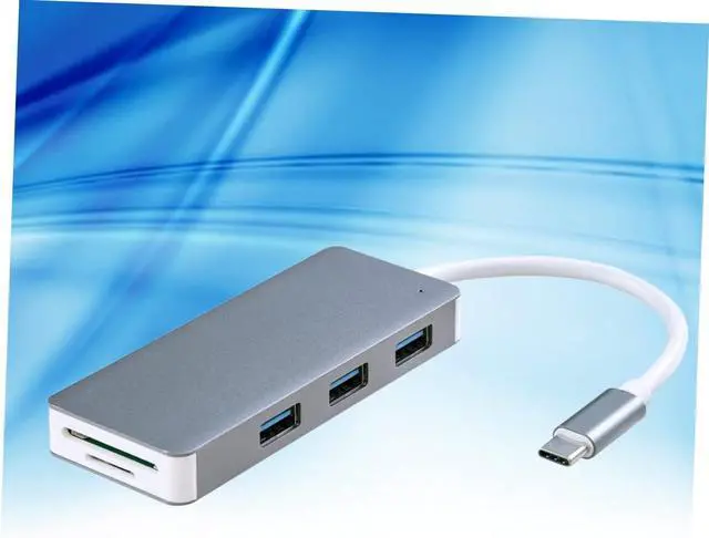 Alt view image 4 of 7 - Hemobllo 3pcs Type- Card Reader with USB Ports Micro Interface for Laptops Compact Design for Space Grey