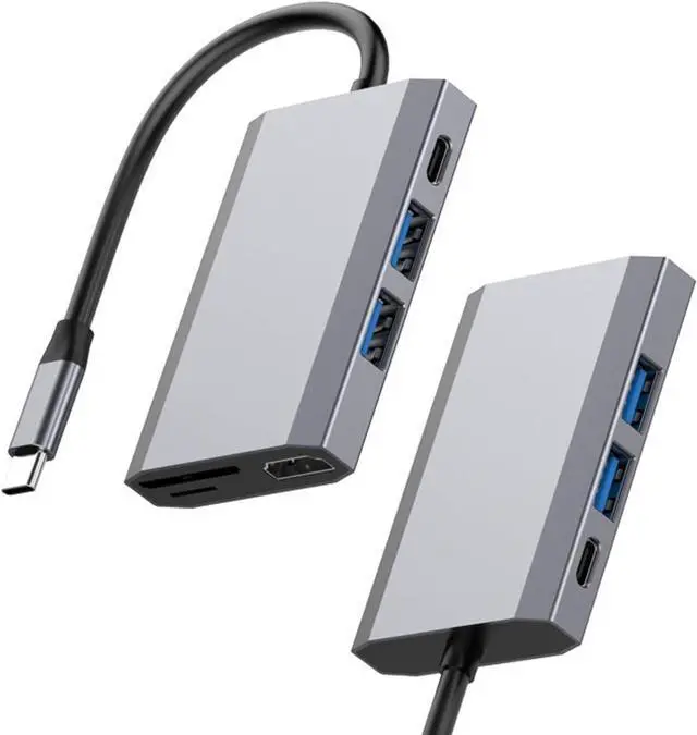 Main image of 6 in 1 USB Hub Type-C USB Hub Multi Splitter Adapter 6 Ports USB Hub Expander High Speed Transmission Plug and Play for PC Computer