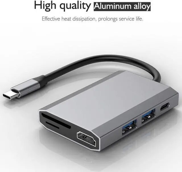 Alt view image 5 of 7 - 6 in 1 USB Hub Type-C USB Hub Multi Splitter Adapter 6 Ports USB Hub Expander High Speed Transmission Plug and Play for PC Computer