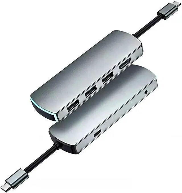 Main image of 6 in 1 USB Hub Type-C USB Hub Multi Splitter Adapter 6 Ports USB Hub Expander High Speed Transmission Plug and Play for PC Computer