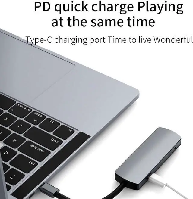 Alt view image 4 of 7 - 6 in 1 USB Hub Type-C USB Hub Multi Splitter Adapter 6 Ports USB Hub Expander High Speed Transmission Plug and Play for PC Computer