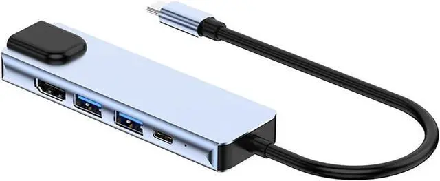 Main image of 5 in 1 Portable USB 3.0 USB Hub, USB C to USB Hub with 87W PD, USB Type C to USB Adapter USB Port Expander