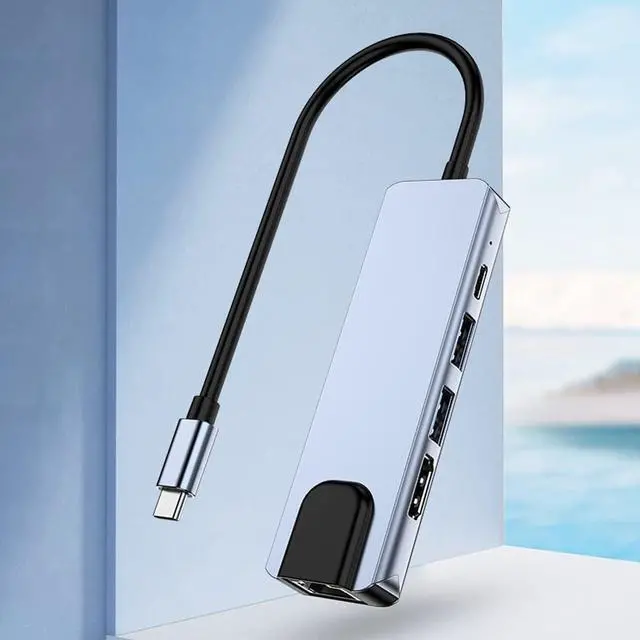 Alt view image 7 of 7 - 5 in 1 Portable USB 3.0 USB Hub, USB C to USB Hub with 87W PD, USB Type C to USB Adapter USB Port Expander