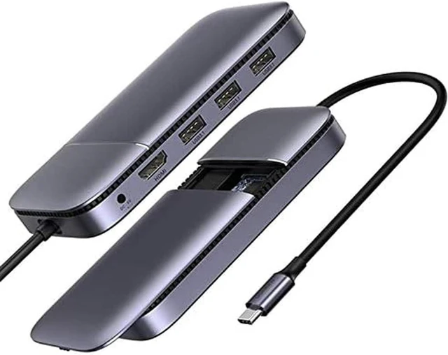 Alt view image 7 of 7 - USB C Hub HDMI 4K 60Hz HUB Splitter Multi USB Port Expander 100W PD Charger