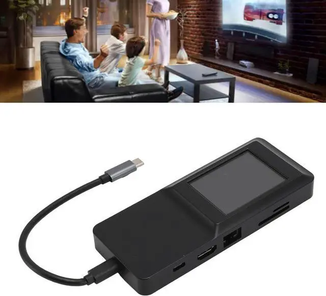 Alt view image 3 of 7 - 8 in 1 USB C Hub, 100W PD Docking Station with 4K HD Output, Ethernet, USB 3.0 Ports and Card Reader, Widely Compatible with MacBook, MateBook and More