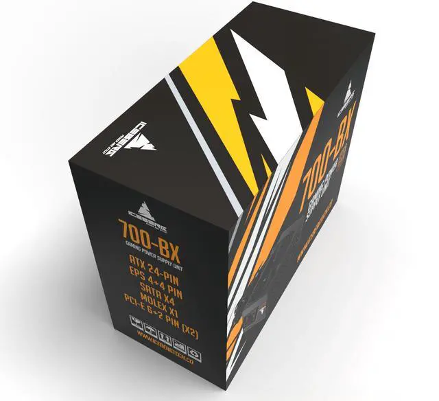 Alt view image 2 of 6 - Iceberg Gaming PC Power Supply Unit 700-BX 700W 80 Plus Bronze with Two (12) PCIe 6+2 connectors