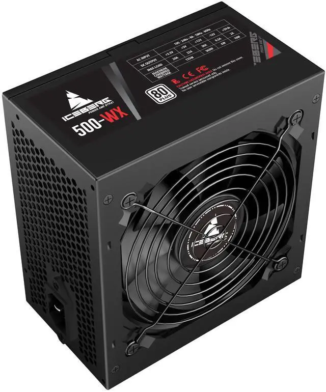 Main image of Iceberg Gaming PC Power Supply Unit 500-WX 500W 80 Plus White PCIe 6+2 conector