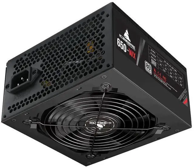 Main image of Iceberg Gaming PC Power Supply Unit 650-WX 650W 80 Plus White One (1) PCIe 6+2 + one (1) PCIe 6 conectors
