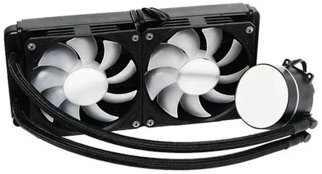 Alt view image 2 of 4 - Iceberg Infinite 240 high-Performance Gaming PC aRGB Liquid Cooling, Water Cooler for CPU Intel or AMD with 240mm Radiator and Two RGB 120mm Fans (Black)