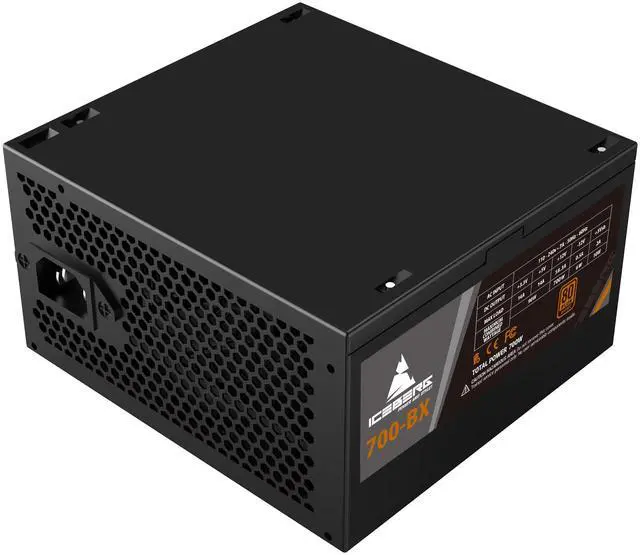Alt view image 3 of 7 - Iceberg Gaming Combo Case Crystal Wave L with seven (7) aRGB Fans + Power Supply 700W 80 plus Bronze 700-BX