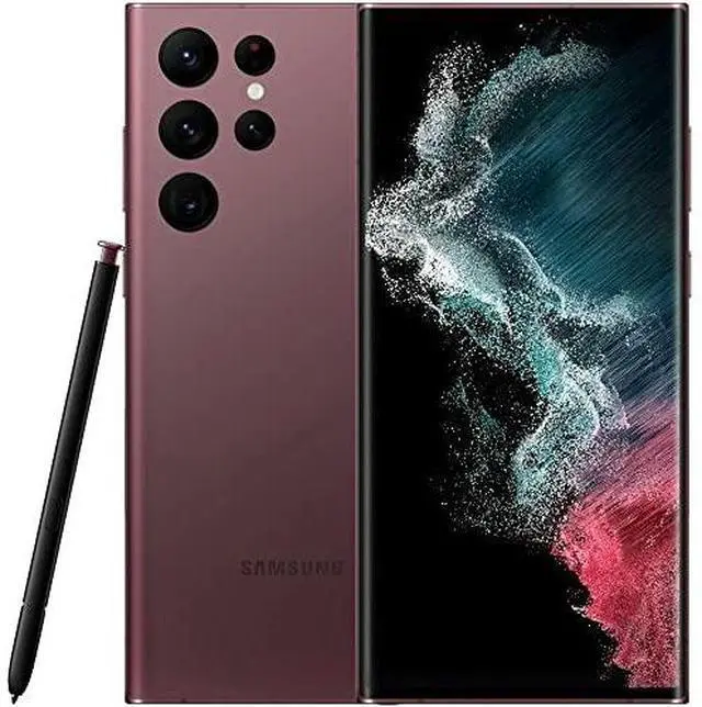 Alt view image 8 of 8 - SAMSUNG Galaxy S22 Ultra Smartphone, Factory Unlocked Android Cell Phone, 512GB, 8K Camera & Video, Brightest Display, S Pen, Long Battery Life, Fast 4nm Processor, US Version, Burgundy