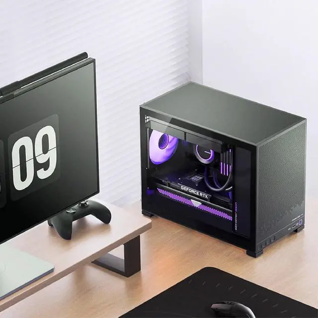 Alt view image 2 of 5 - TWELF Nyx D32 Gaming PC Ryzen 5 5500, RX 7600 8GB, 16GB DDR4, 1TB NVMe, Windows 11 Pro, Liquid Cooled, Mini Tower - Mystery Gift included