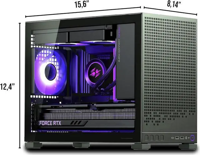 Alt view image 5 of 5 - TWELF Nyx D32 Gaming PC Ryzen 5 5500, RX 7600 8GB, 16GB DDR4, 1TB NVMe, Windows 11 Pro, Liquid Cooled, Mini Tower - Mystery Gift included