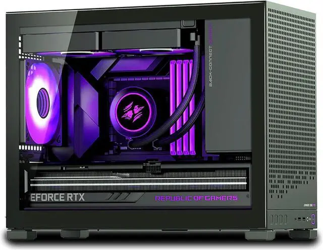 Alt view image 4 of 5 - TWELF Nyx D32 Gaming PC Ryzen 5 5500, RX 7600 8GB, 16GB DDR4, 1TB NVMe, Windows 11 Pro, Liquid Cooled, Mini Tower - Mystery Gift included