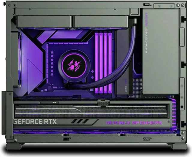 Alt view image 3 of 5 - TWELF Nyx D32 Gaming PC Ryzen 5 5500, RX 7600 8GB, 16GB DDR4, 1TB NVMe, Windows 11 Pro, Liquid Cooled, Mini Tower - Mystery Gift included