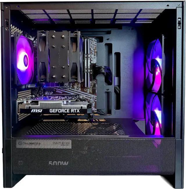 Alt view image 3 of 6 - TWELF Onyx H3 Gaming PC RTX 3050 6GB, Ryzen 5 5500, 16GB RAM, 512GB SSD, Windows 11 Pro | Mystery Gift - Ready to Play
