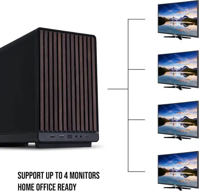 Alt view image 3 of 7 - TWELF Obsidian A3 Desktop PC Ryzen 5 5500, RX 580 8GB, 16GB DDR4, 512GB M.2 SSD, Windows 11 Pro, Keyboard & Mouse Ideal for Gaming, Design, and Office