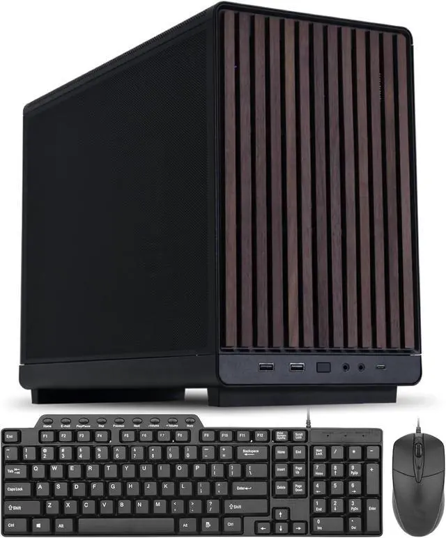 Alt view image 2 of 7 - TWELF Obsidian A3 Desktop PC Ryzen 5 5500, RX 580 8GB, 16GB DDR4, 512GB M.2 SSD, Windows 11 Pro, Keyboard & Mouse Ideal for Gaming, Design, and Office
