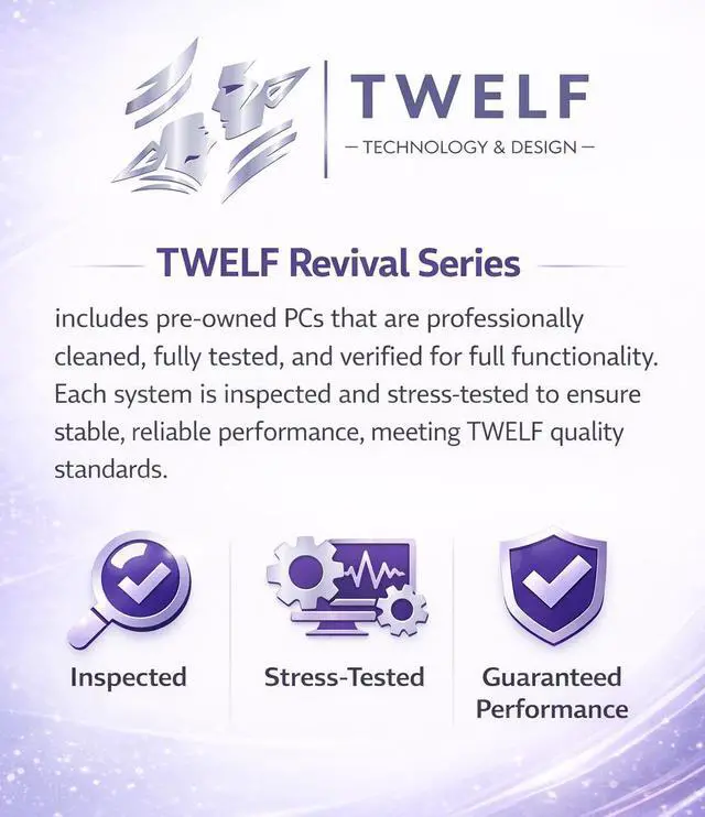 Alt view image 2 of 2 - TWELF Gaming PC | Core i7-10700, RTX 3060 8GB, 16GB DDR4, 1TB SSD, 360mm AIO, Windows 11 Pro | Revival series