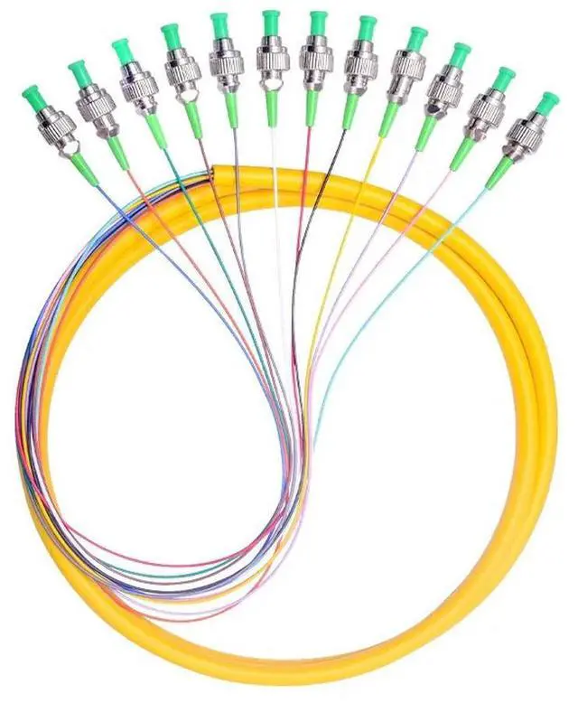 Main image of FOR FC APC 12 s fanout fiber optic Pigtail SM simplex 12 1.5M Optical fiber pigtail /cord cable 12 color bunchy pigtail