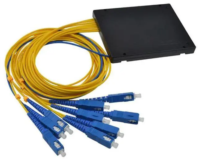 Main image of FOR SC UPC 1x8 PLC optical splitter single mode with SC UPC connector for SC PC 1x8 PLC ABS optic splitter box