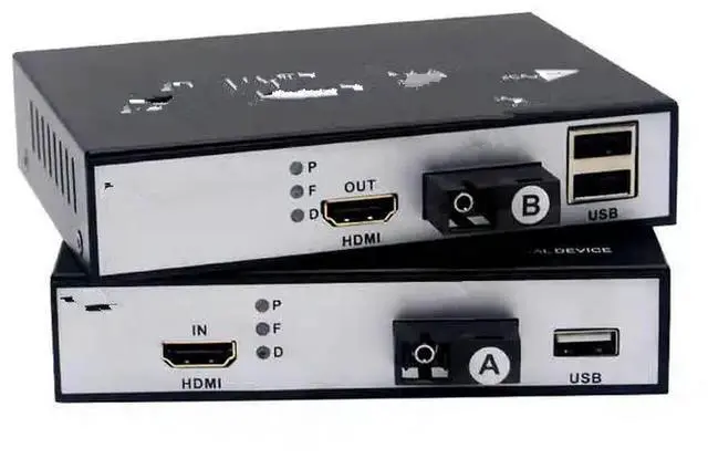 Main image of FOR 1Pair 1-channel 1080P HDMI+USB KVM over Fibre Extender up to 20KM Single Mode Single Fiber SC HDMI Fiber Optical Transceiver
