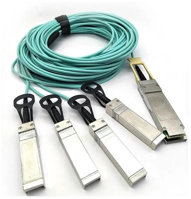Main image of FOR 100G 28 to 4xSFP28 Cable 20M(66ft), OM3 High Speed Active Breakout Cable Active Fiber Patch Cord Optic Cable
