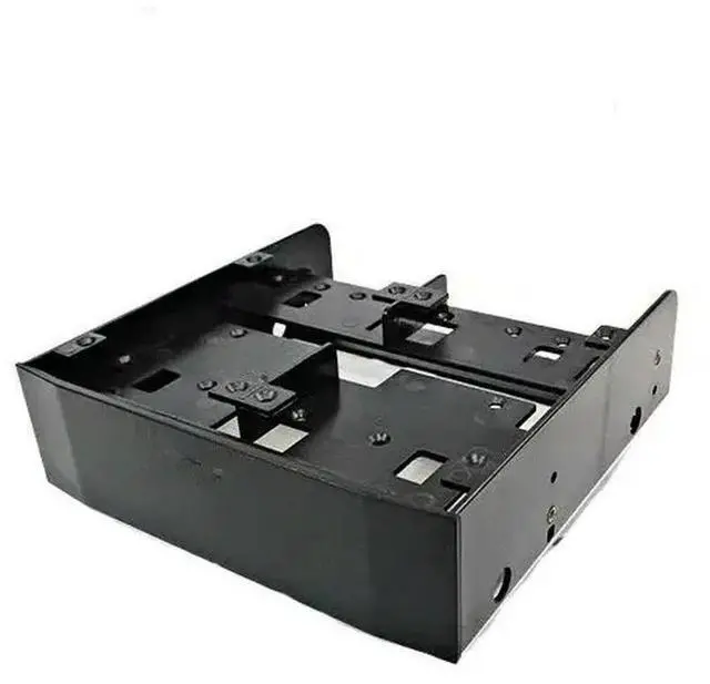 Main image of 5.25 to 3.5"/2.5 SSD/HDD Black Mounting Adapter Bracket Holder