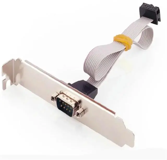 Main image of 10P to DB9 Serial Port Bracket MainBoard 10P to 9P RS232 DB9 Male Extension Line computer MotherBoard COM Extended line