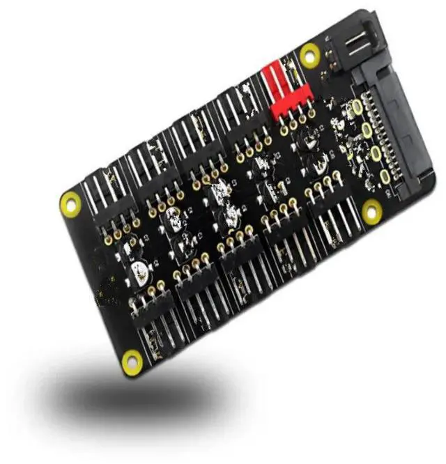 Main image of FOR PWM Fan Hub 4 Pin Cooler Hub Extension Cable with SATA Power Supply Adapter Support 10 fans control