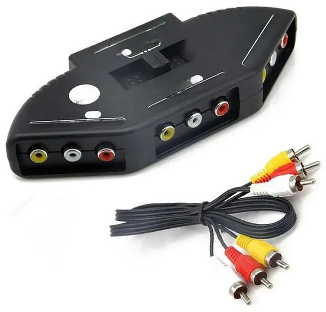 Main image of FOR Audio Video AV RCA Switch Splitter Selector 3 to 1 RCA composite AV cable for STB TV DVD player