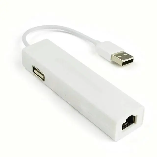 Main image of FOR USB to RJ45 Lan Card Ethernet Network Adapter Cable 3 Port Hub 2 in 1 Win7 8 XP