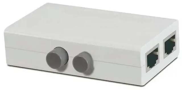 Main image of 2 Ports Network Switch Splitter Selector Hub 2-In 1-Out or 1-In 2-Out