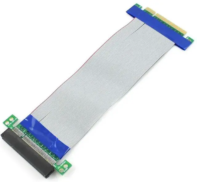 Main image of FOR PCI-E Express 8X Riser Card Extender Extension Flexible Cord Ribbon Cable Connector Adapter