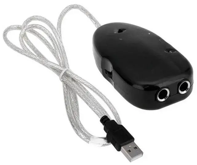Main image of FOR Black Easy Plug and Play Guitar Link to USB Interface Cable for PC and Video Recording 24