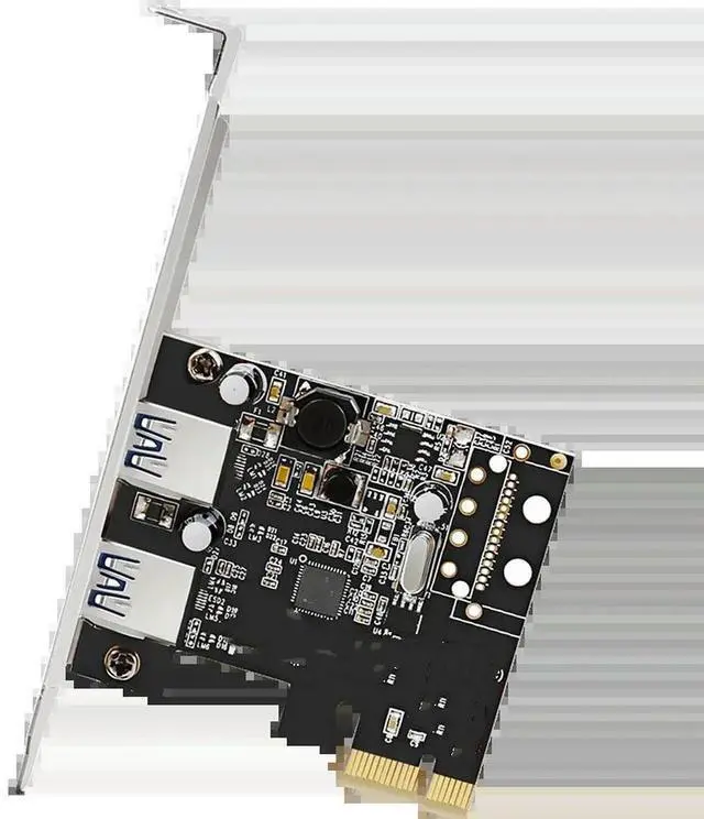 Main image of FOR Auto power supply PCIE to dual port USB3.0 PCIE express I/O card pci-express to 2 usb 3.0 adapter chipset